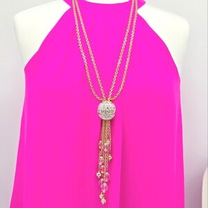 Huge Swarovski Necklace with Gold-Tone and Clear Crystals Rare ESTATE Piece